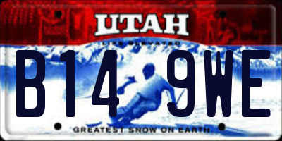 UT license plate B149WE