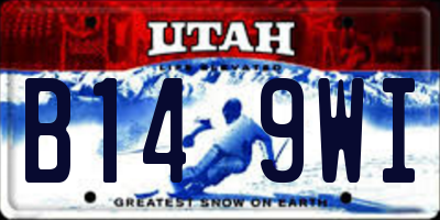 UT license plate B149WI