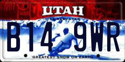 UT license plate B149WR