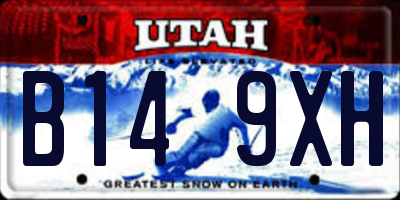 UT license plate B149XH
