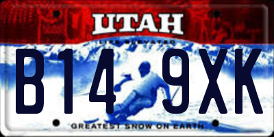 UT license plate B149XK