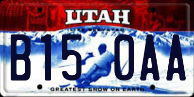UT license plate B150AA