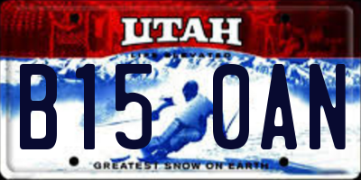 UT license plate B150AN