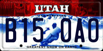 UT license plate B150AO
