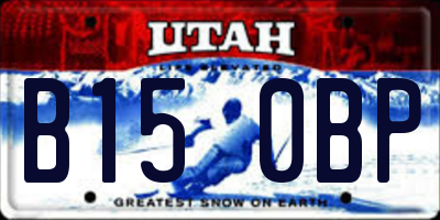 UT license plate B150BP