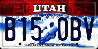UT license plate B150BV