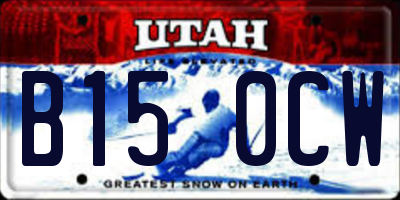 UT license plate B150CW