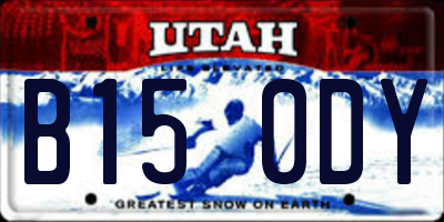 UT license plate B150DY