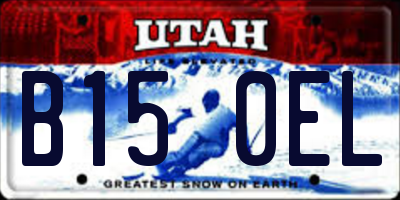 UT license plate B150EL