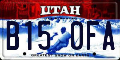 UT license plate B150FA
