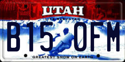 UT license plate B150FM