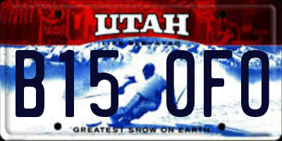 UT license plate B150FO