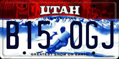 UT license plate B150GJ