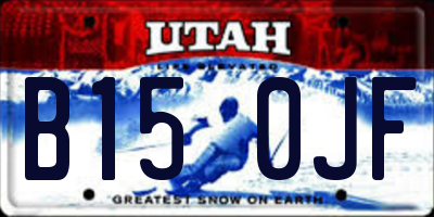 UT license plate B150JF
