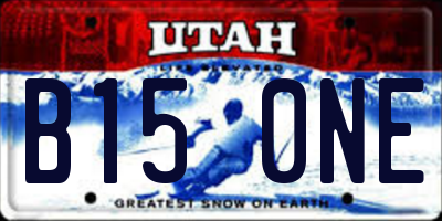 UT license plate B150NE