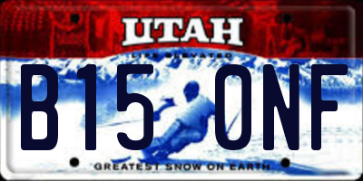 UT license plate B150NF
