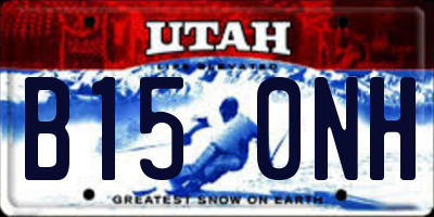 UT license plate B150NH