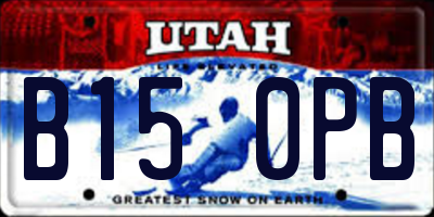 UT license plate B150PB