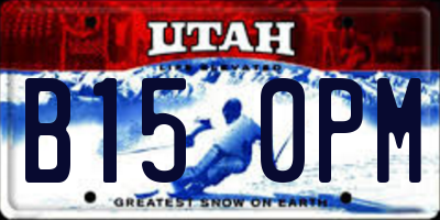 UT license plate B150PM
