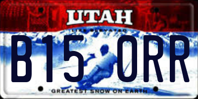 UT license plate B150RR