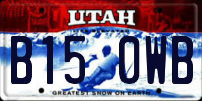 UT license plate B150WB