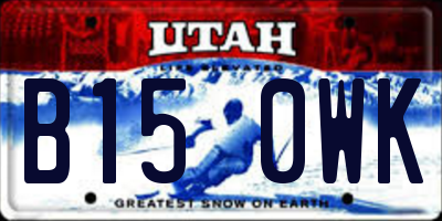 UT license plate B150WK