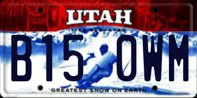 UT license plate B150WM