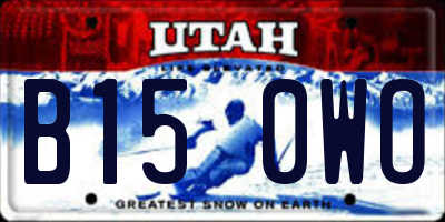 UT license plate B150WO