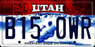 UT license plate B150WR