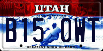 UT license plate B150WT