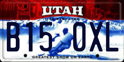 UT license plate B150XL