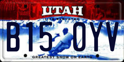 UT license plate B150YV