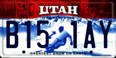 UT license plate B151AY