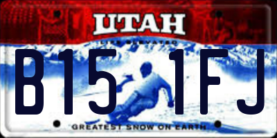 UT license plate B151FJ