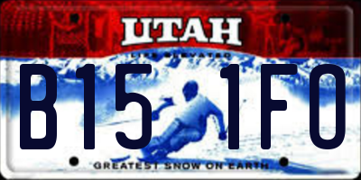 UT license plate B151FO