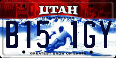 UT license plate B151GY