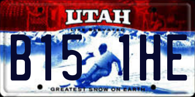 UT license plate B151HE