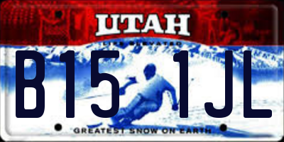UT license plate B151JL