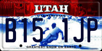 UT license plate B151JP