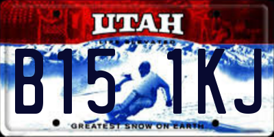 UT license plate B151KJ