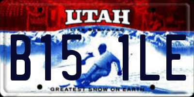 UT license plate B151LE