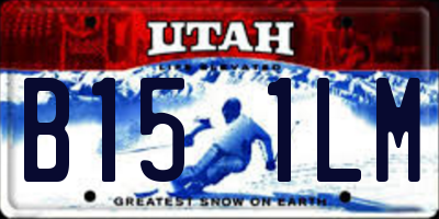 UT license plate B151LM
