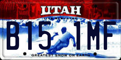 UT license plate B151MF