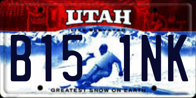 UT license plate B151NK