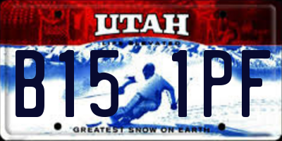 UT license plate B151PF