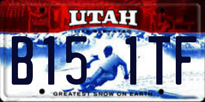 UT license plate B151TF