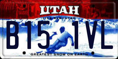 UT license plate B151VL