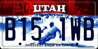 UT license plate B151WB