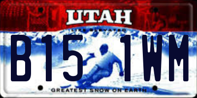 UT license plate B151WM