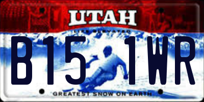 UT license plate B151WR